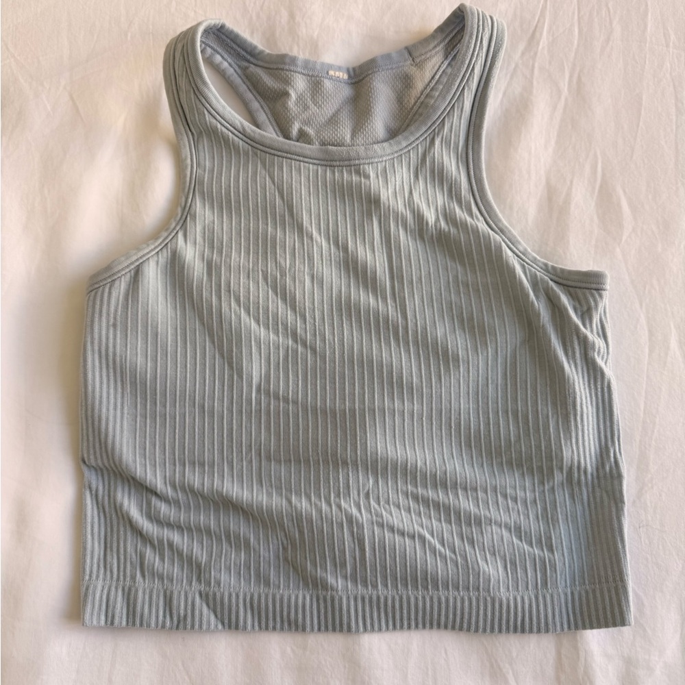 Lululemon Light Blue Workout Ribbed Women's Tank Top